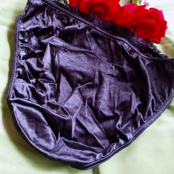 ❤️💋❤️Vintage Victoria's Secret Second Skin Black Lace Bikini Panty Sz M❤️💋❤️ - Picture 9 of 13